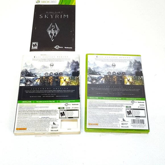 The Elder Scrolls V: Skyrim Legendary Edition Xbox 360 2-Disc Set W/ Booklet - Picture 6 of 8